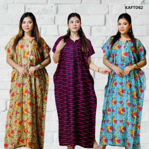 Long Kaftan Maxi Combo Pack of 3 (KAFT062)