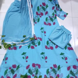 Readymade Gown Three Piece