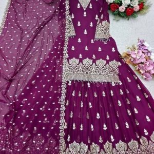 Cotton Three Piece Premium Ready-to-Wear Salwar Kameez Set (