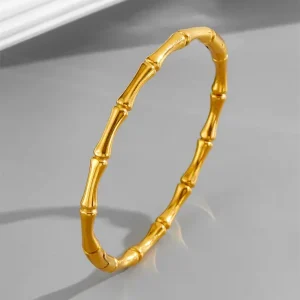 Bamboo join gold bracelet | stainless steel and color guaranteed