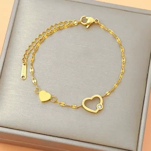 Ethereal heart shaped bracelet | stainless steel and color guaranteed