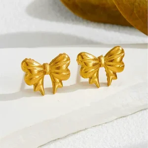 Sweet bow tie earrings | stainless steel and color guaranteed