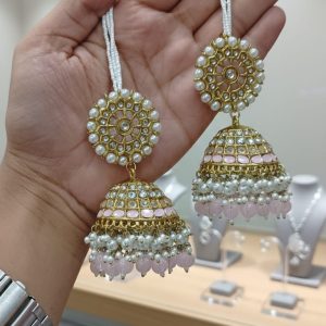 traditional Indian Jhumka earrings