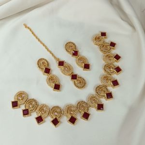 gold-plated necklace set,