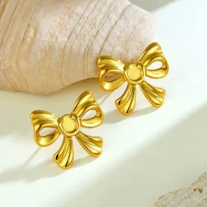 Luxury bow tie earrings | stainless steel and color guaranteed