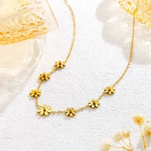 Daisy flower versatile necklace | stainless steel and color guaranteed