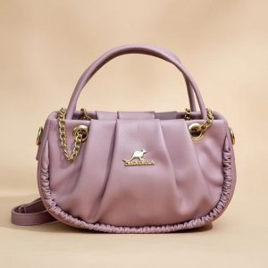 purple ladies’ handbag.