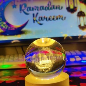 FUFRE Ramadan Decorative LED Crystal Ball Night Light.
