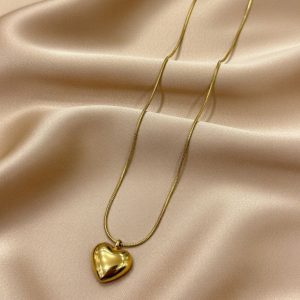 l Gold Heart Necklace