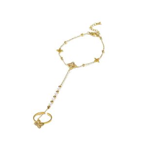 gold hand chain slave bracele