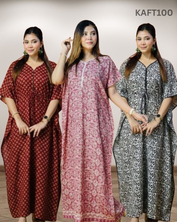 সুতির কাফতান ম্যাক্সি