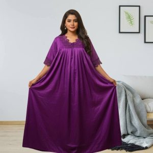 100% Soft Cotton Lais Work Gown Maxi MEX628