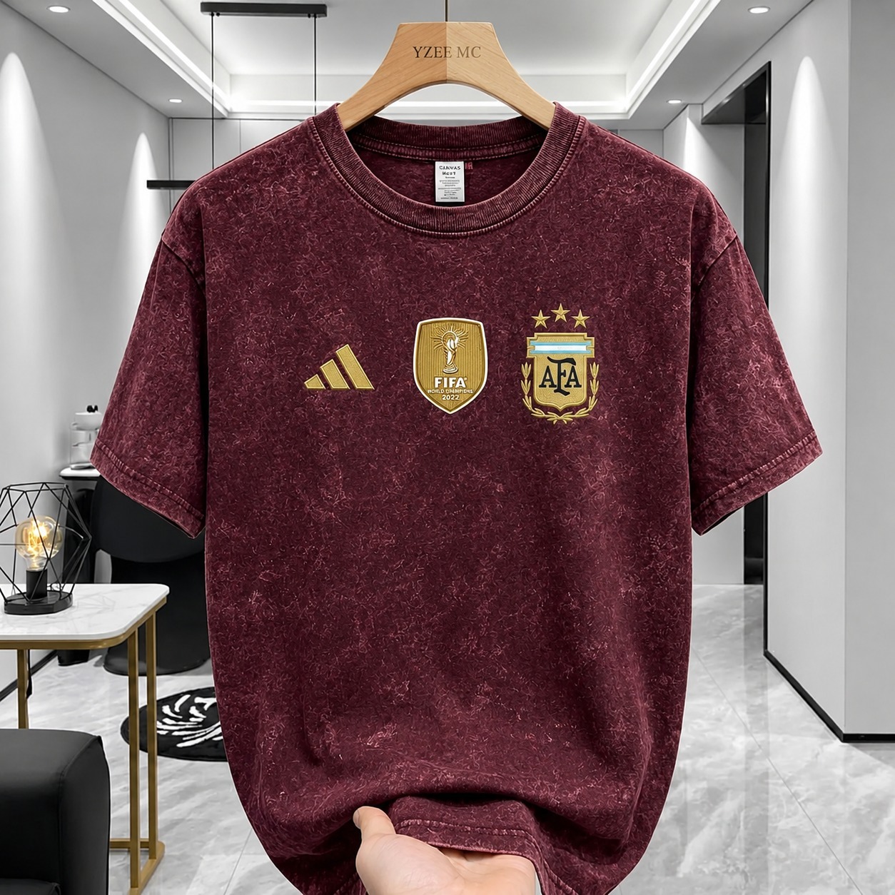 ACID WASH DROP SHOULDER T-SHIRT