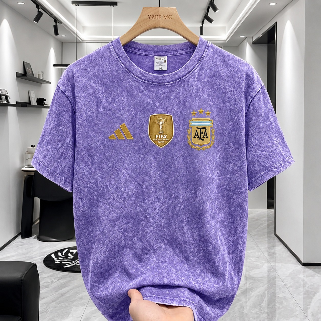ACID WASH DROP SHOULDER T-SHIRT
