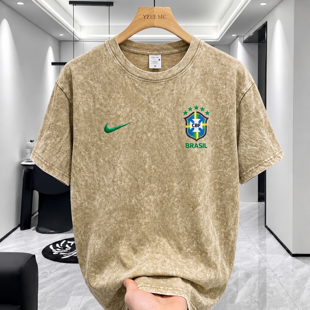 ACID WASH DROP SHOULDER T-SHIRT