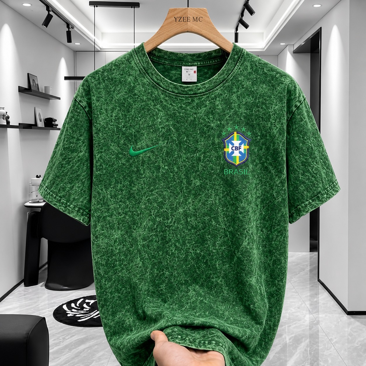 ACID WASH DROP SHOULDER T-SHIRT