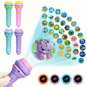 Mini projector flashlight baby toy games